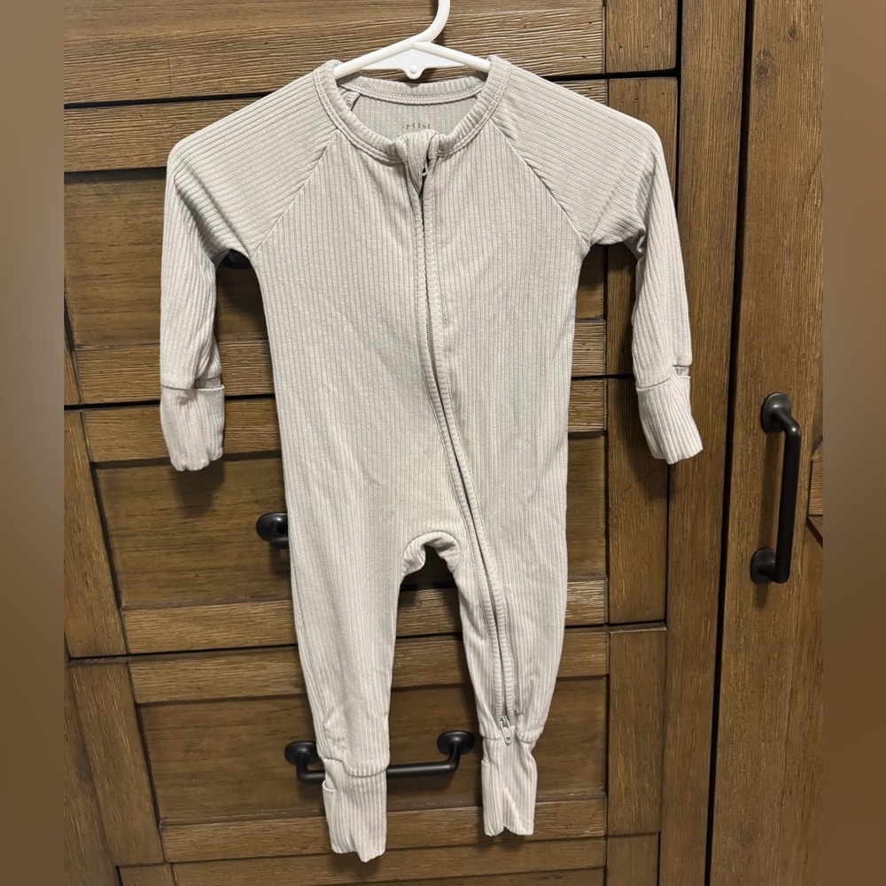 Little Sleepies Ribbed Dove Kids Footie